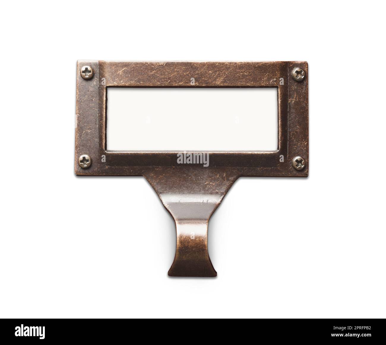 Antique blank file label stock photo alamy