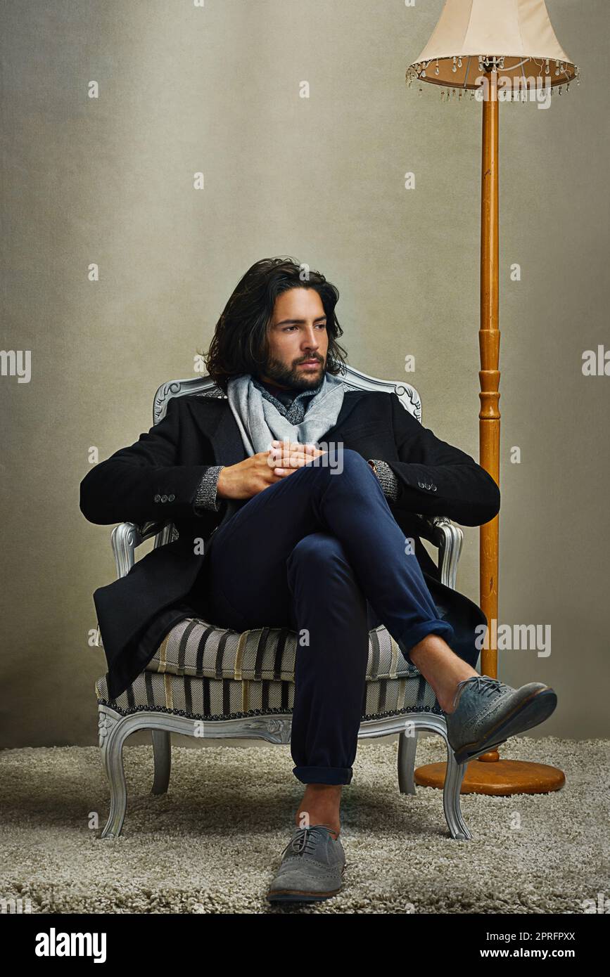 Man sitting chair hi-res stock photography and images - Alamy