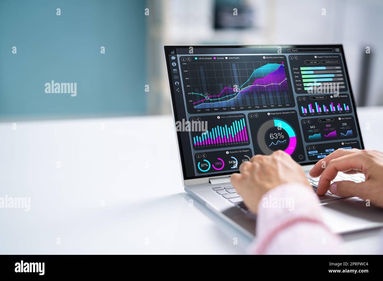 KPI Business Analytics Data Dashboard Stock Photo Alamy