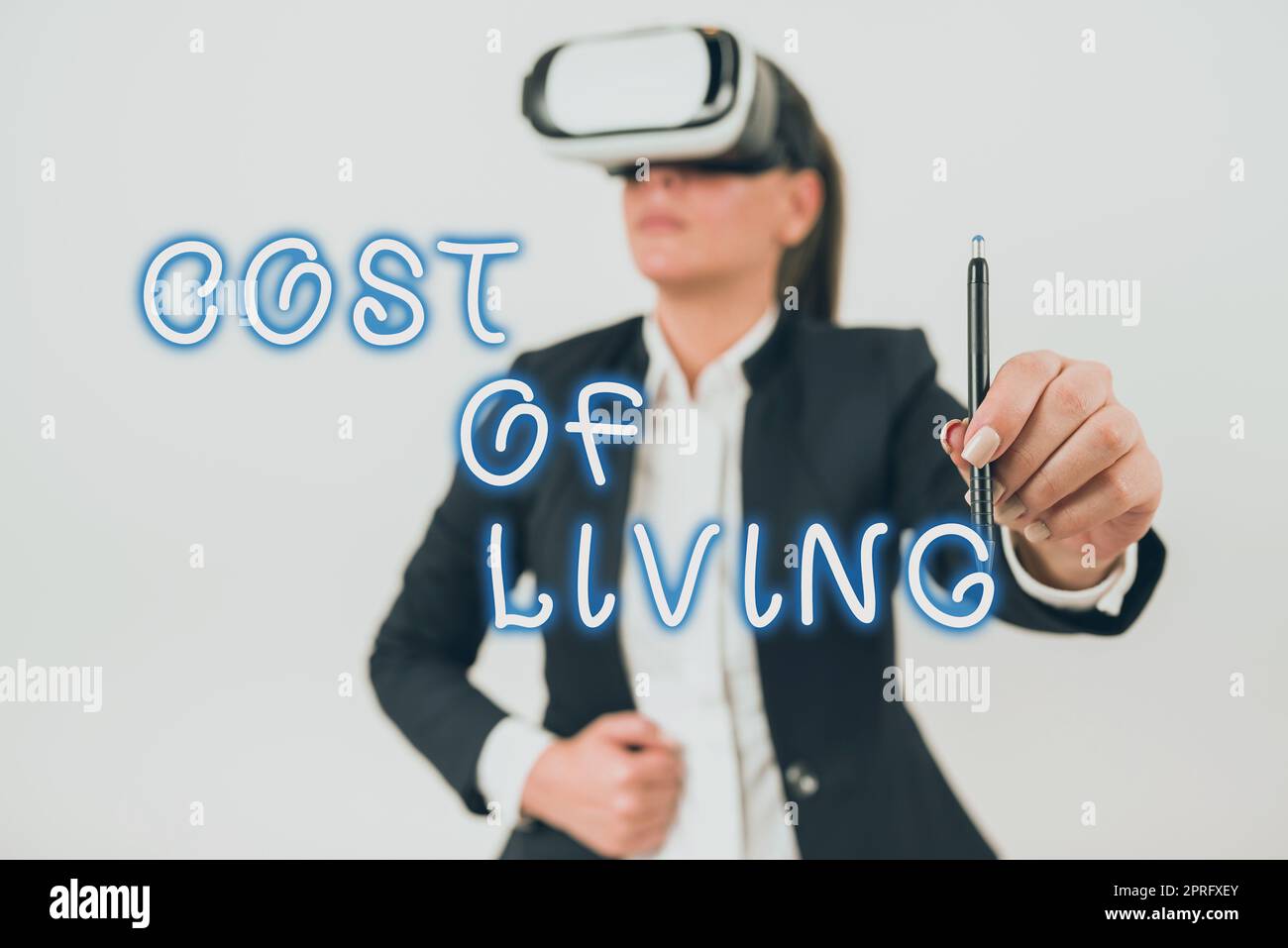 Hand writing sign Cost Of Living. Concept meaning The level of prices