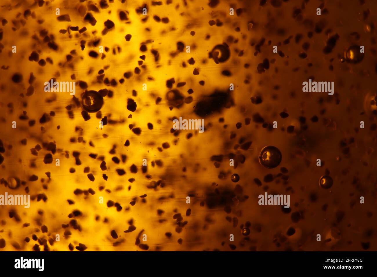 abstract golden background bubbles rare shapes different Stock Photo