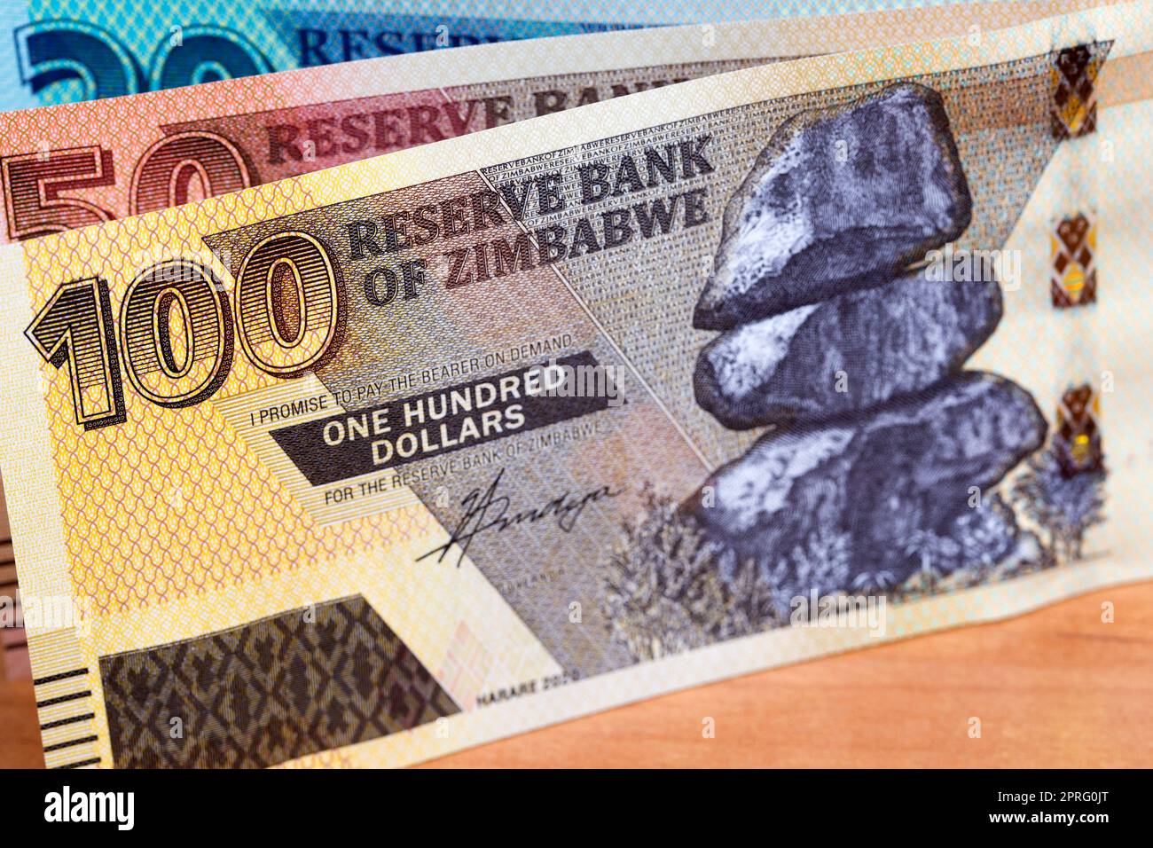 Zimbabwean money new serie of banknotes Stock Photo