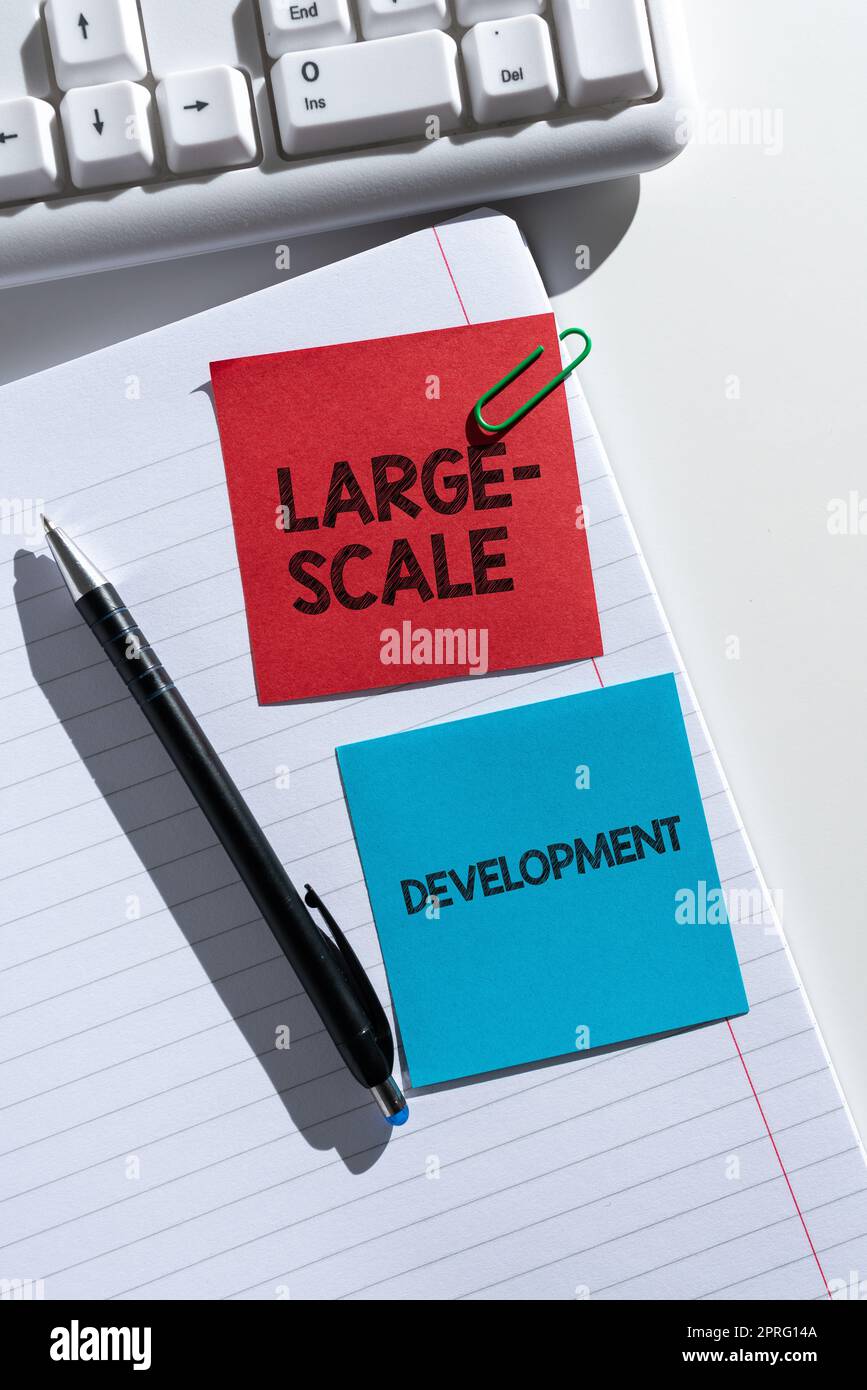 Conceptual display Large Scale Development. Business overview Develop on an extensive basis grow up a lot Stock Photo