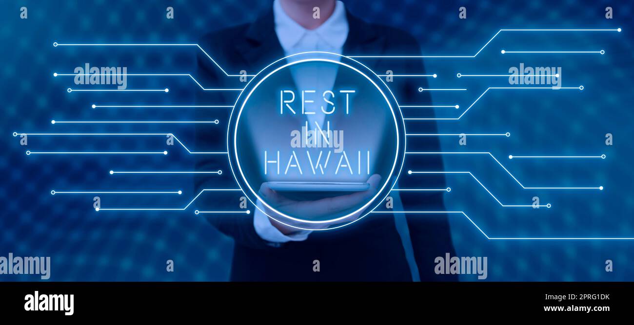Conceptual caption rest in hawaii business idea have a relaxing time