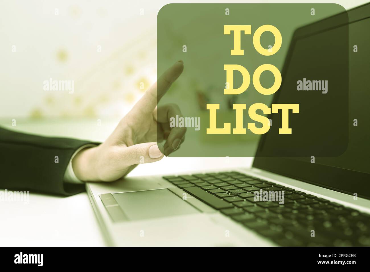 Text sign showing To Do List. Internet Concept A structure that usually made in paper containing task of yours Man Having Magnifying Glass To Point Important Informations. Stock Photo