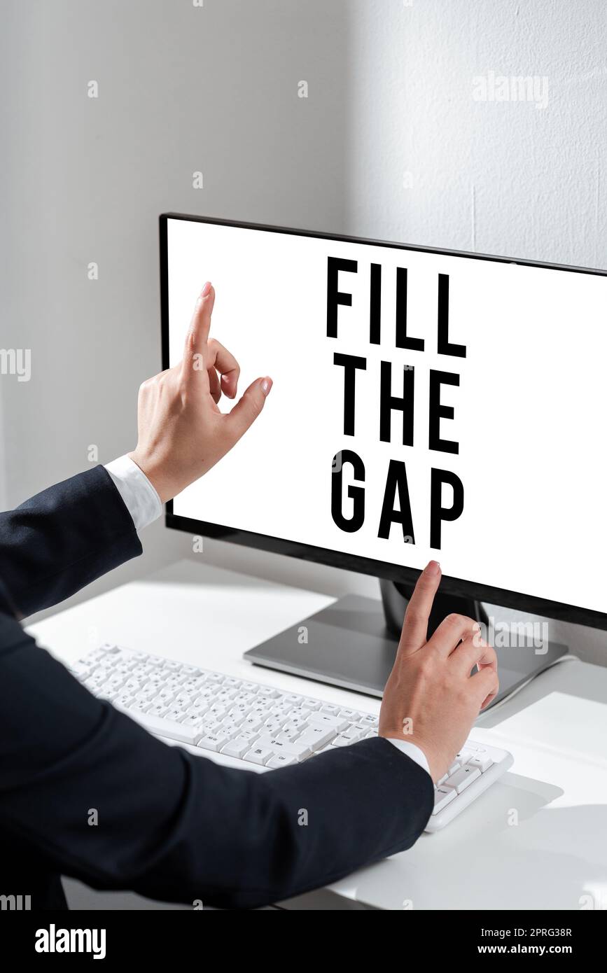 Text Showing Inspiration Fill The Gap. Business Overview Put He Missing