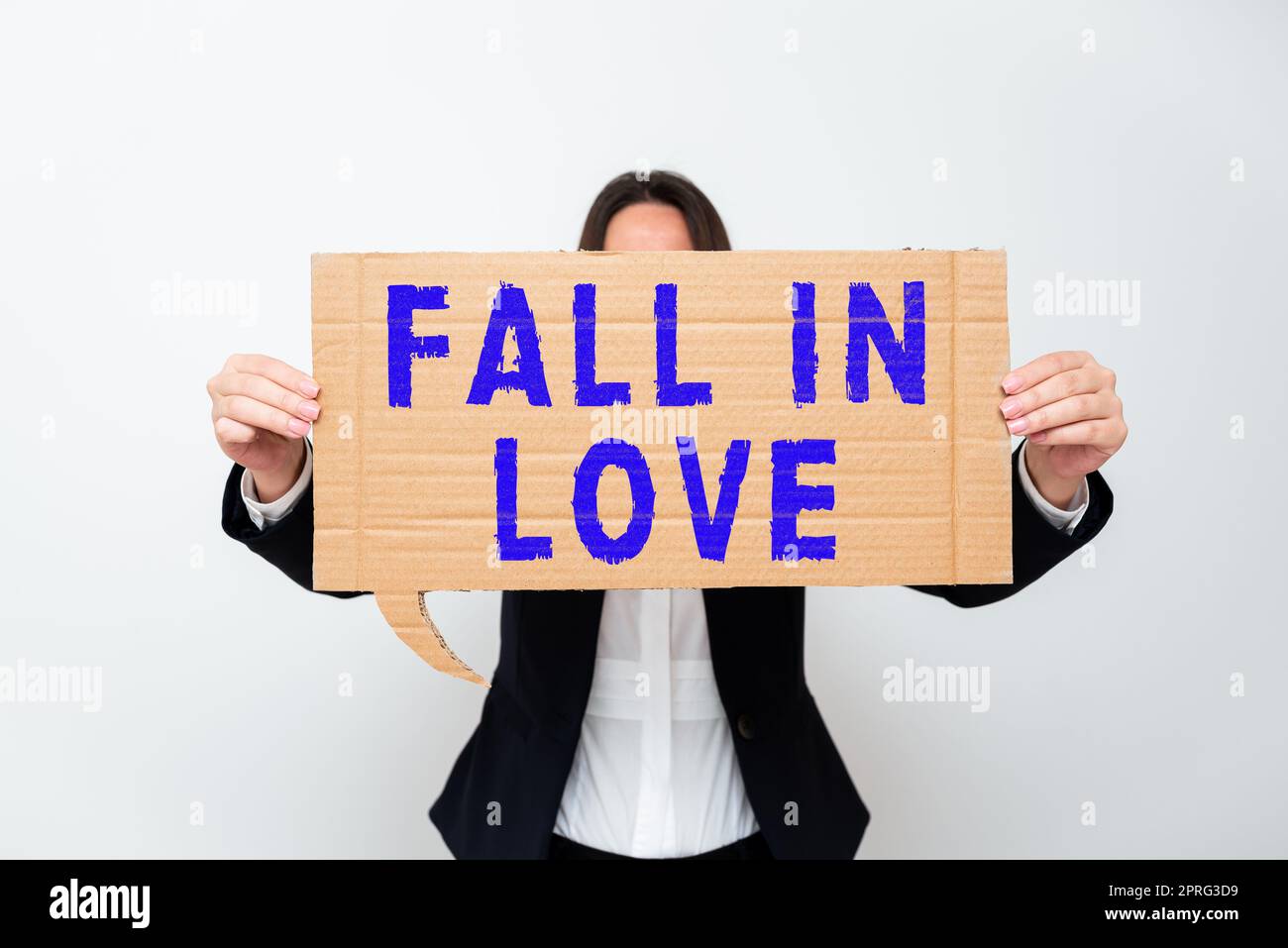 Sign displaying Fall In Love. Business showcase Feeling loving emotions about someone else Romance Happiness Man With Futuristic Jigsaw Piece Presenting Business Strategies. Stock Photo