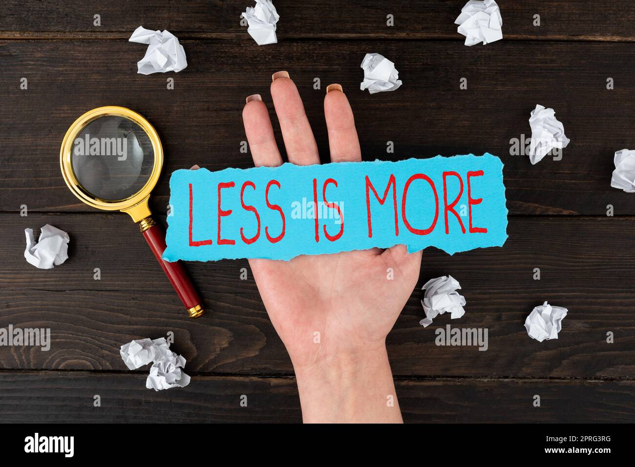 Text sign showing Less Is More. Concept meaning Minimalist approach to