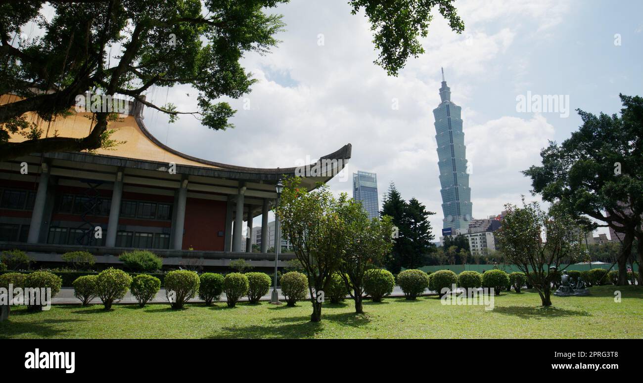 Taipei, Taiwan 12 March 2022 Taipei Sun Yat Sen Memorial hall and