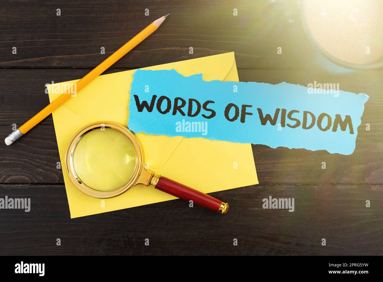 Inspiration showing sign Words Of Wisdom. Concept meaning Expert advices orientation from somebody with knowledge Stock Photo