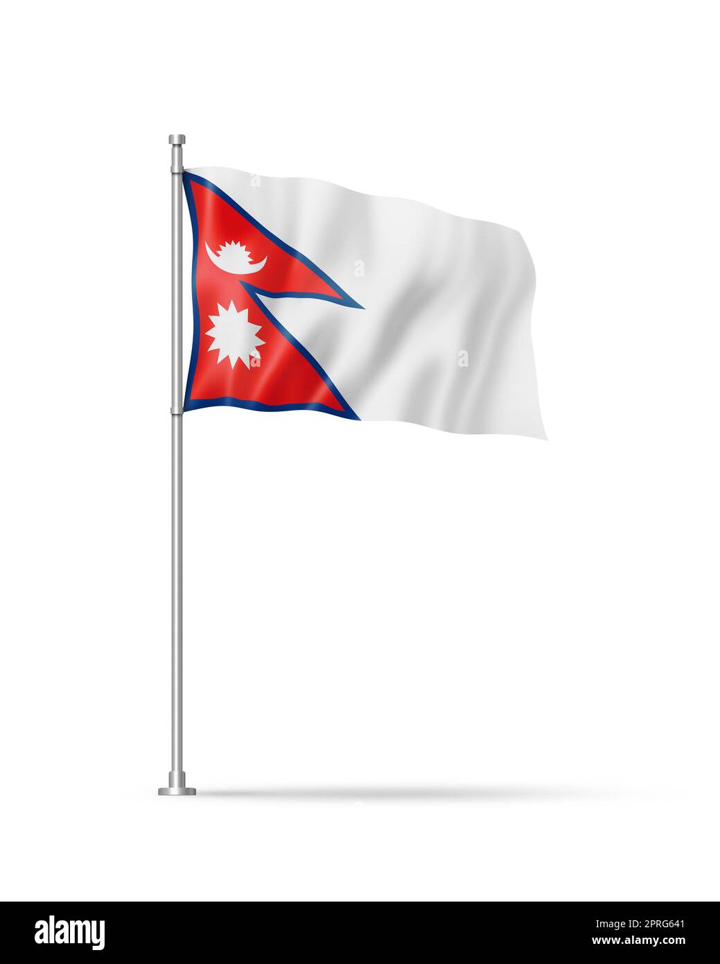 Nepal flag, 3D illustration, isolated on white Stock Photo Alamy
