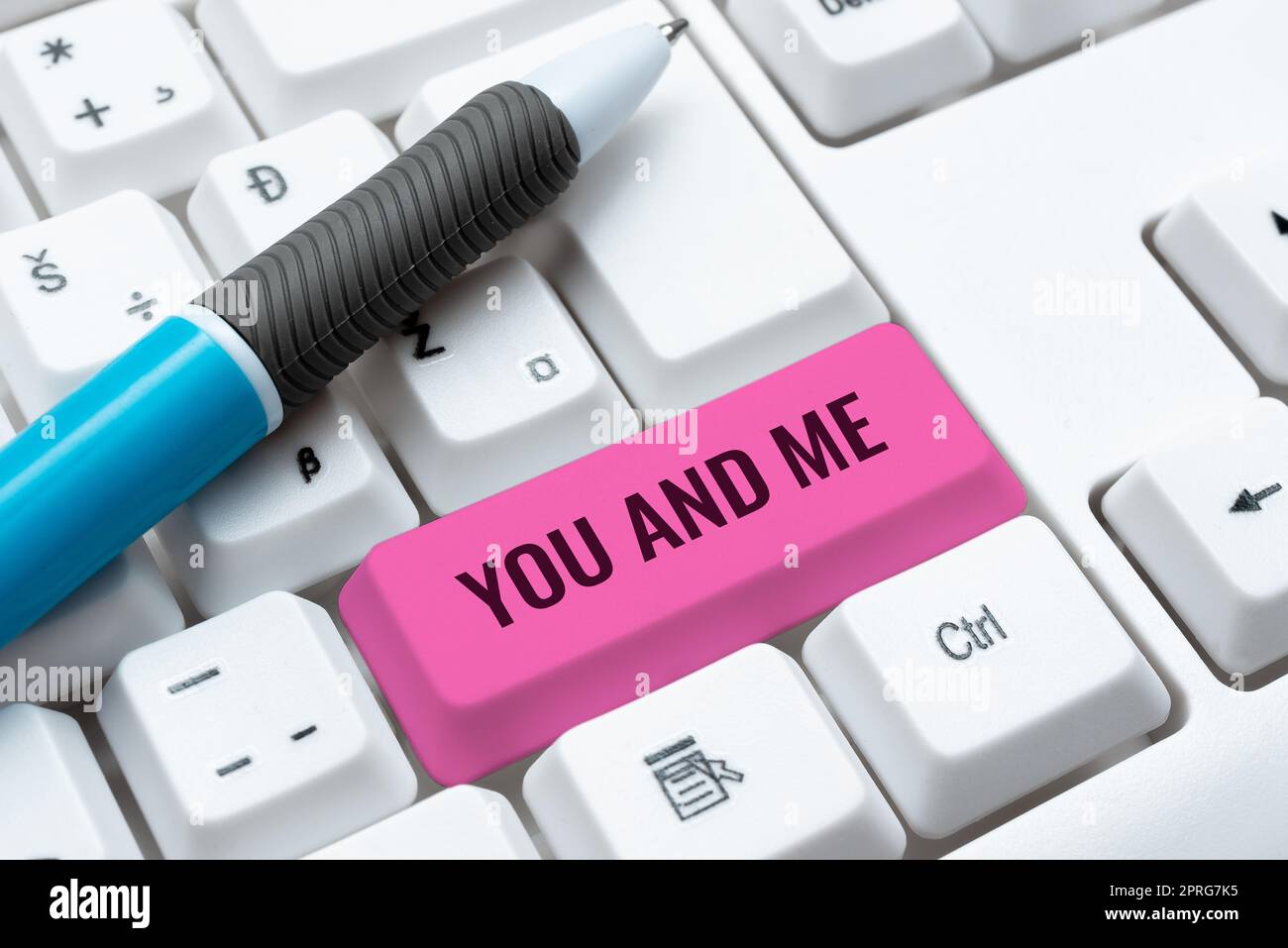 Sign displaying You And Me. Business concept Couple Relationship compromise Expressing romantic feelings Businesswoman Holding Speech Bubble With Important Messages. Stock Photo