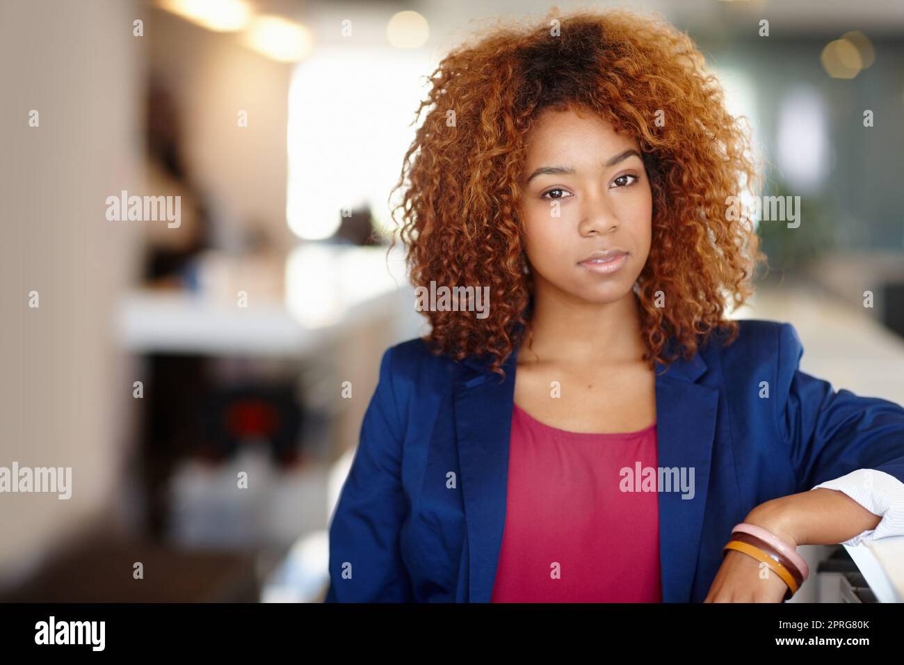 Failure is never an option for me. Portrait of a confident young businesswoman standing in an office. Stock Photo