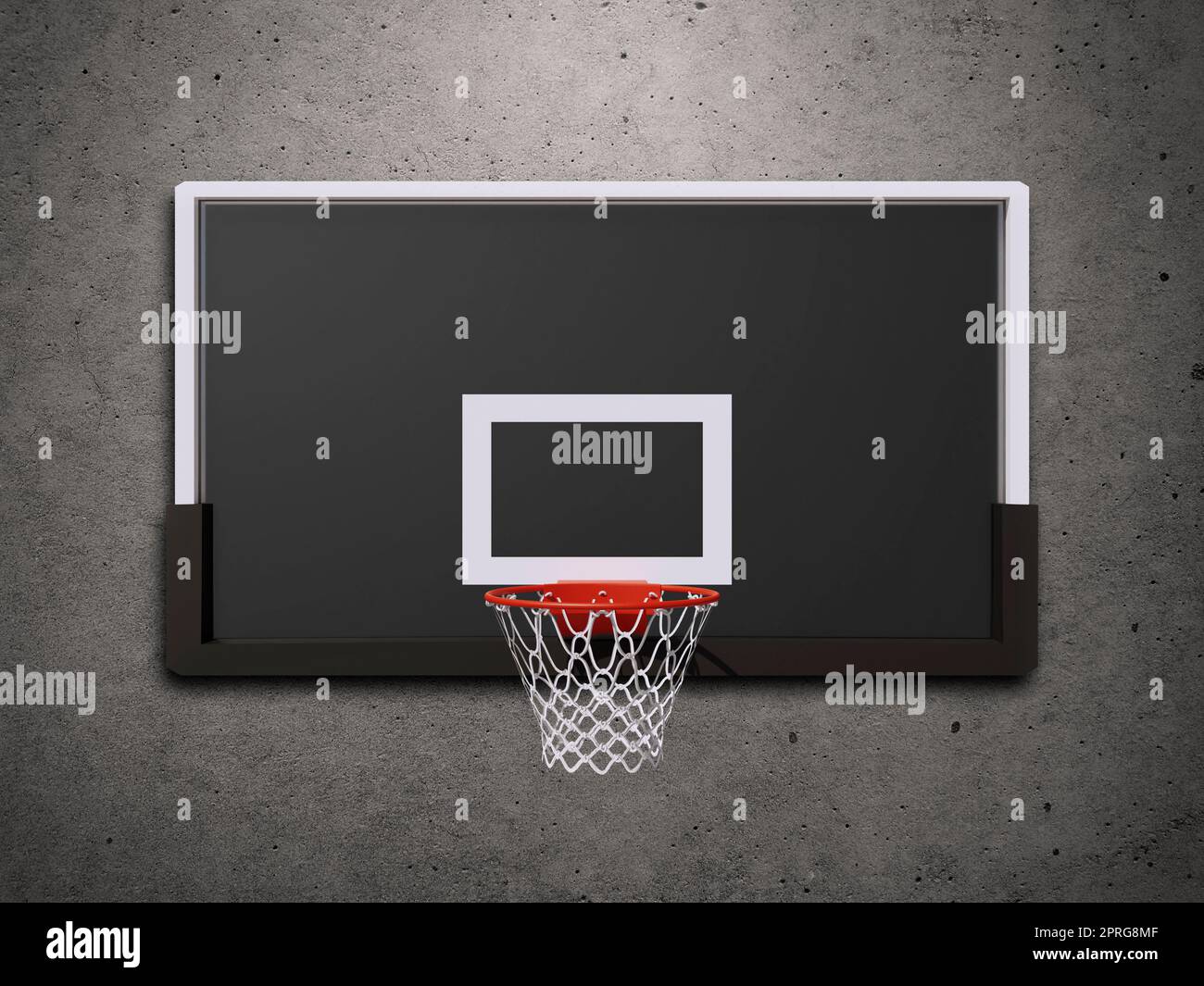 Basketball hoop on cement wall background. 3d render Stock Photo Alamy