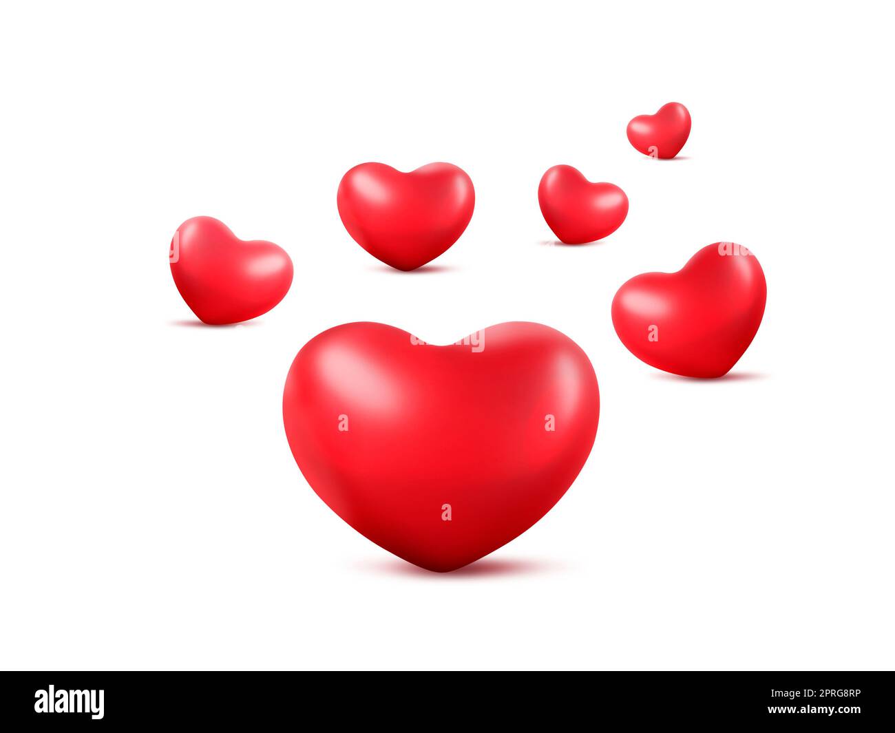 Red Heart on White Background, 3d render Stock Photo - Alamy