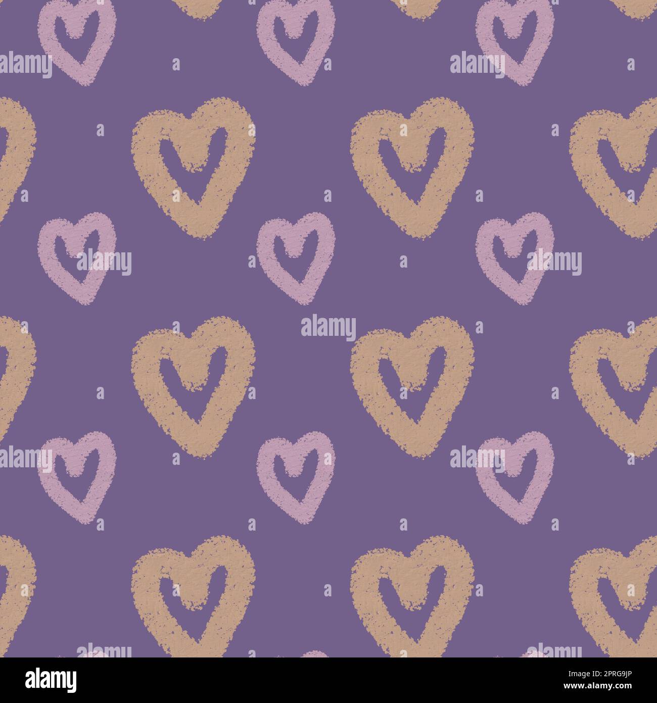 Heart shape seamless pattern doodle abstract background illustration ...