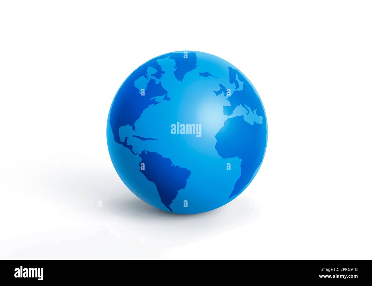 Earth globe icons. 3D render isolated on white background Stock Photo ...