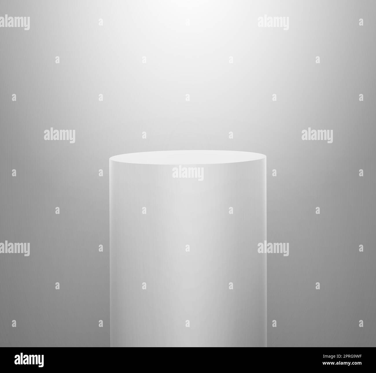 White 3d Podium Mockup In Cylinder Shape Empty Stage Or Pedestal