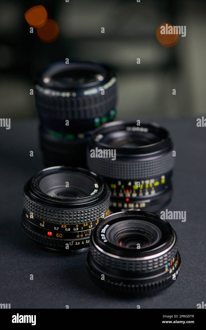 The correct lens makes all the difference. Studio shot of various