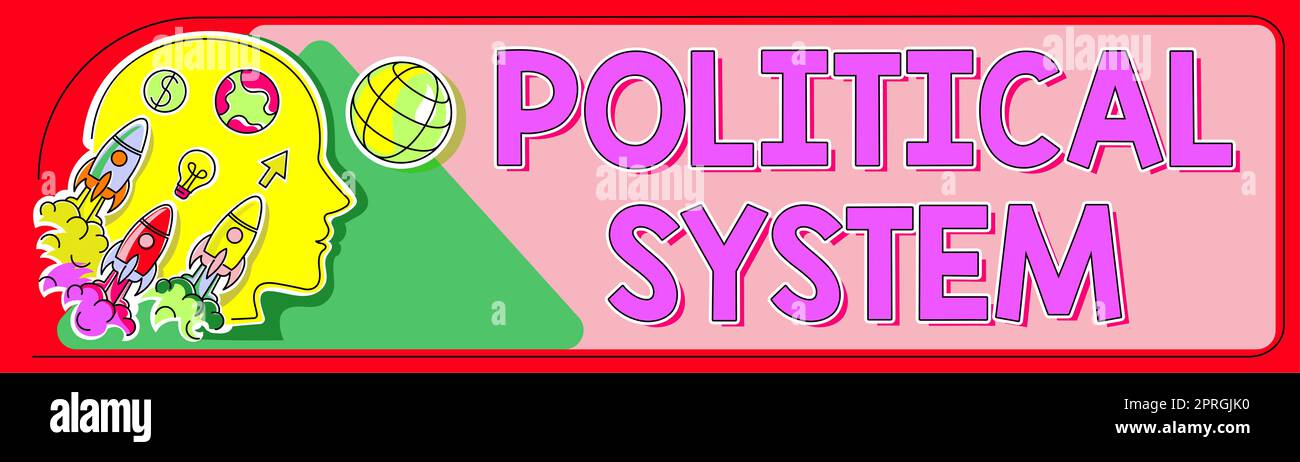 Handwriting text Political System, Concept meaning method companies use ...