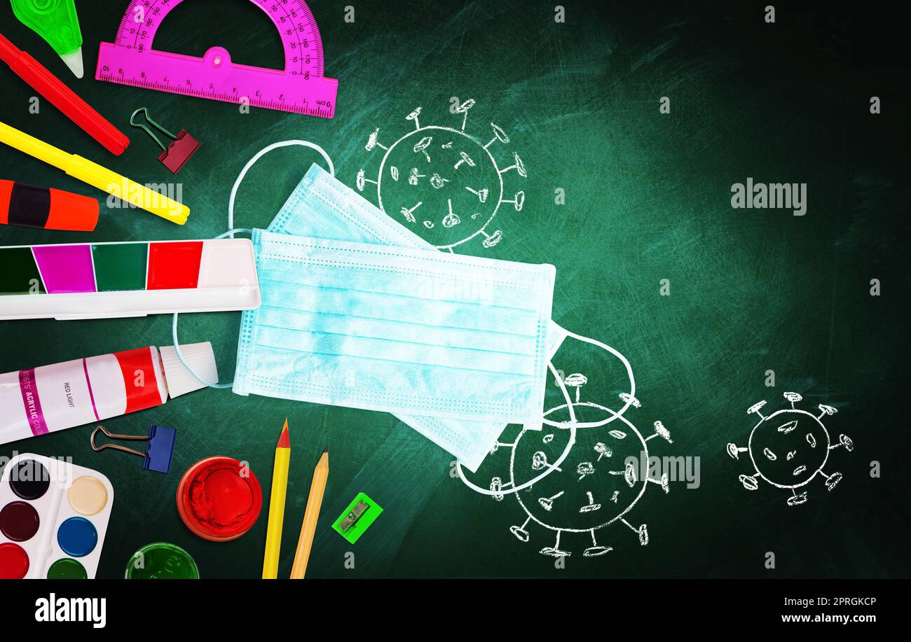 Welcome back to school after corona pandemic Stock Photo - Alamy