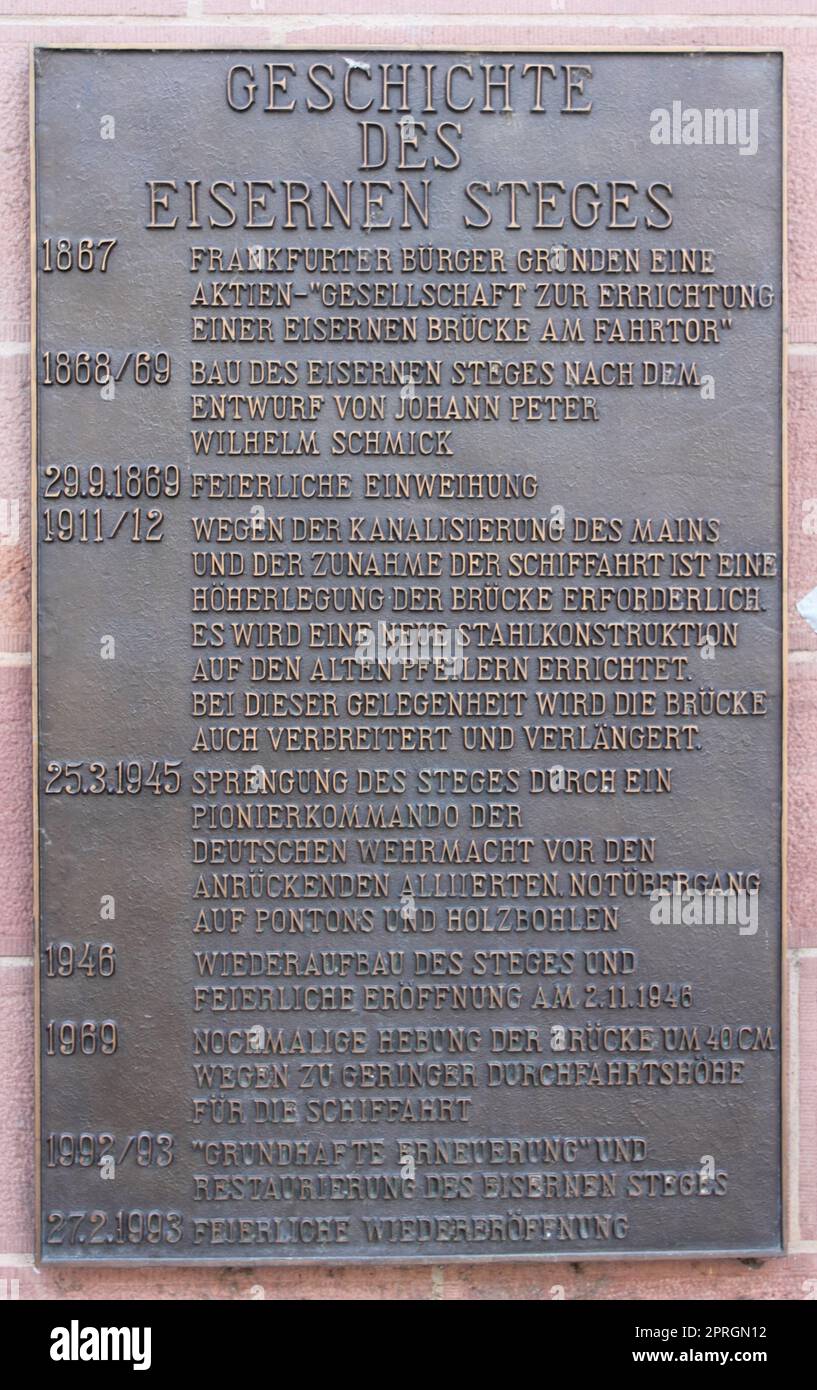 Erinnerungstafel   plaque Stock Photo