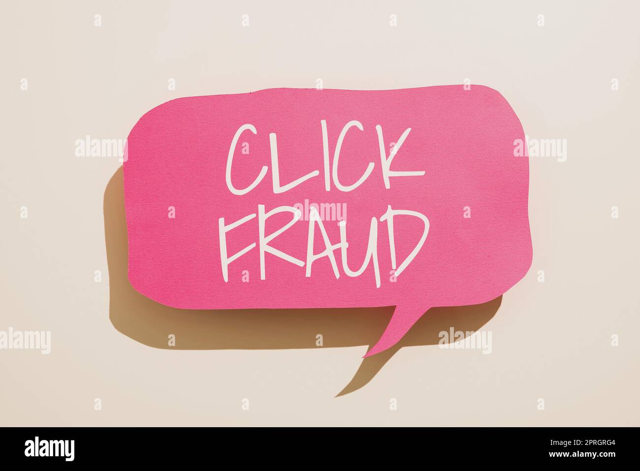 Conceptual display Click Fraud, Business concept practice of repeatedly clicking on advertisement hosted website Stock Photo
