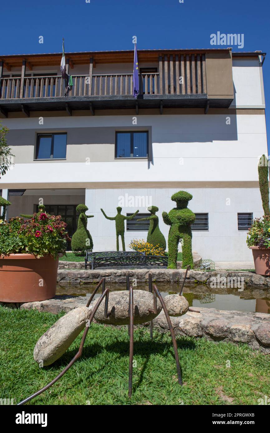 Town Hall gardens at Losar de la Vera, Spain Stock Photo Alamy