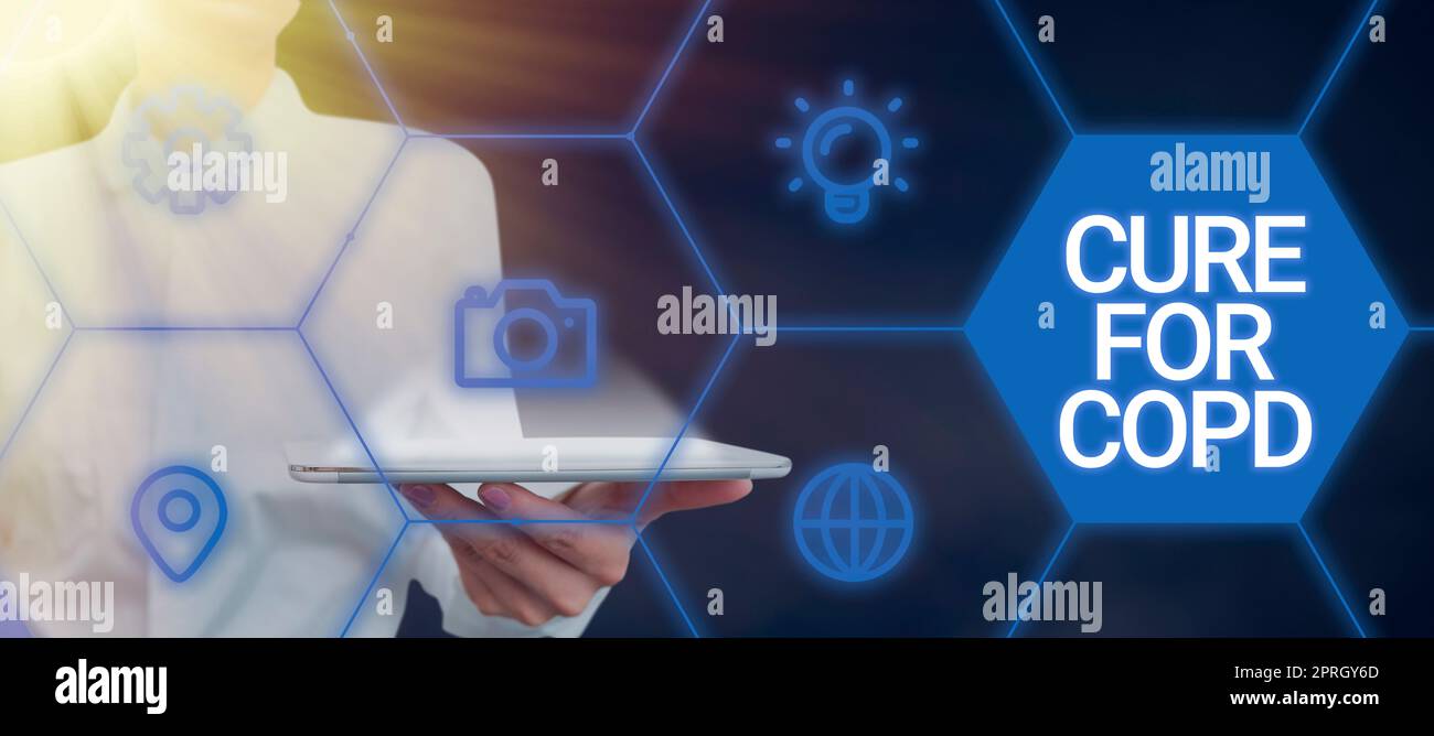 Conceptual display Cure For Copd, Concept Medical treatment