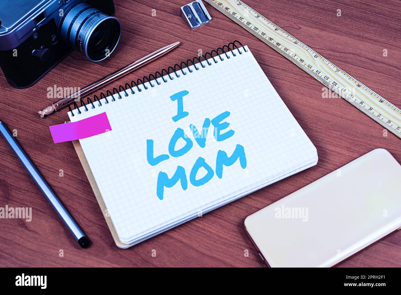 Text showing inspiration I Love Mom. Business showcase Good feelings ...
