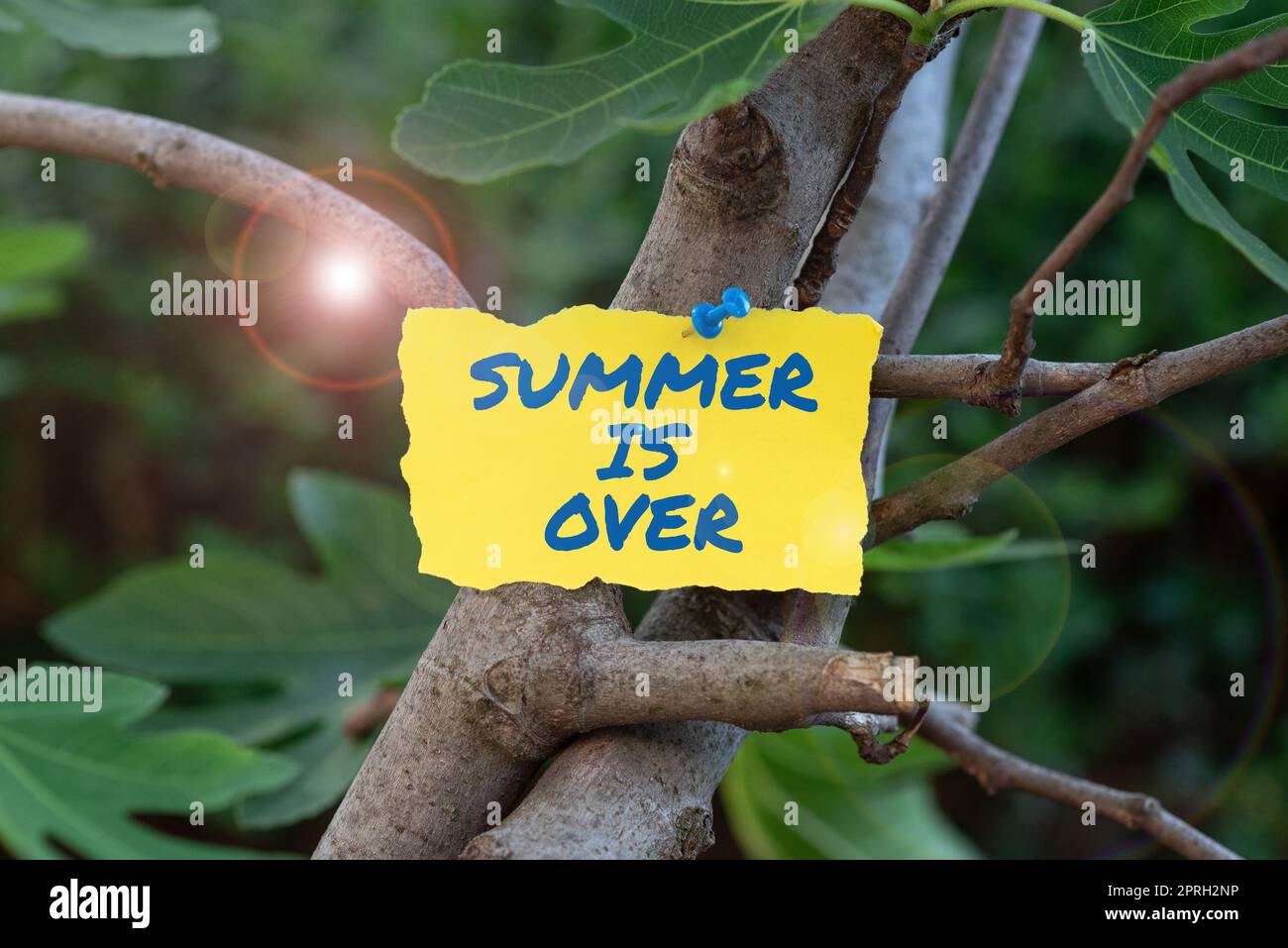 Text showing inspiration Summer Is Over. Word for End of break good memories from trips and relaxing time Stock Photo