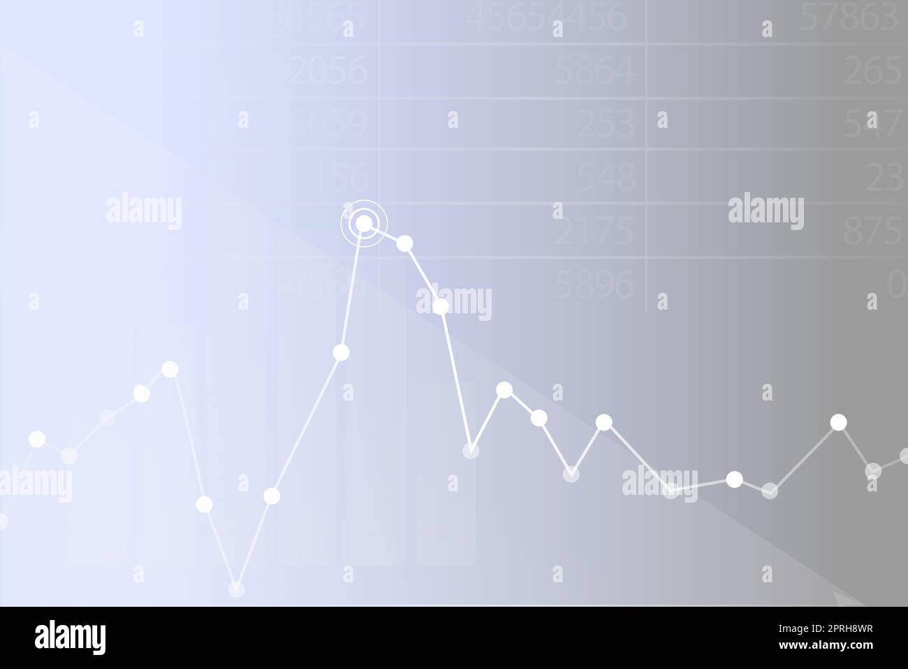 Computerized picture of graphic diagram numbers up and downs with ...