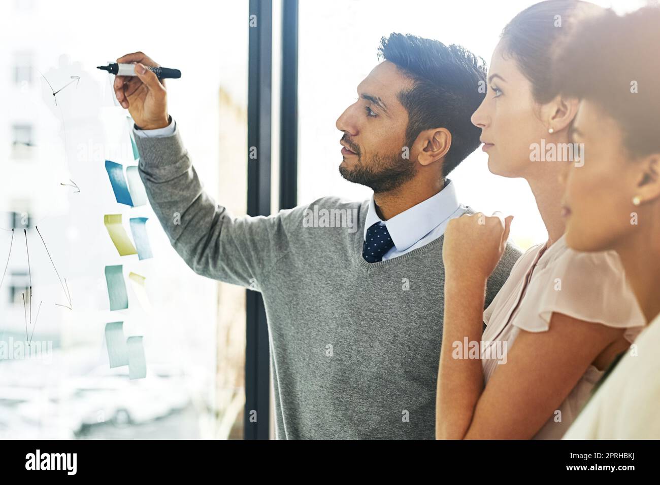 Coming up with a foolproof plan for success. a group of young ...
