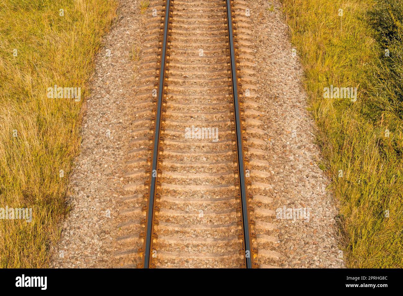 Railway top view Stock Photo