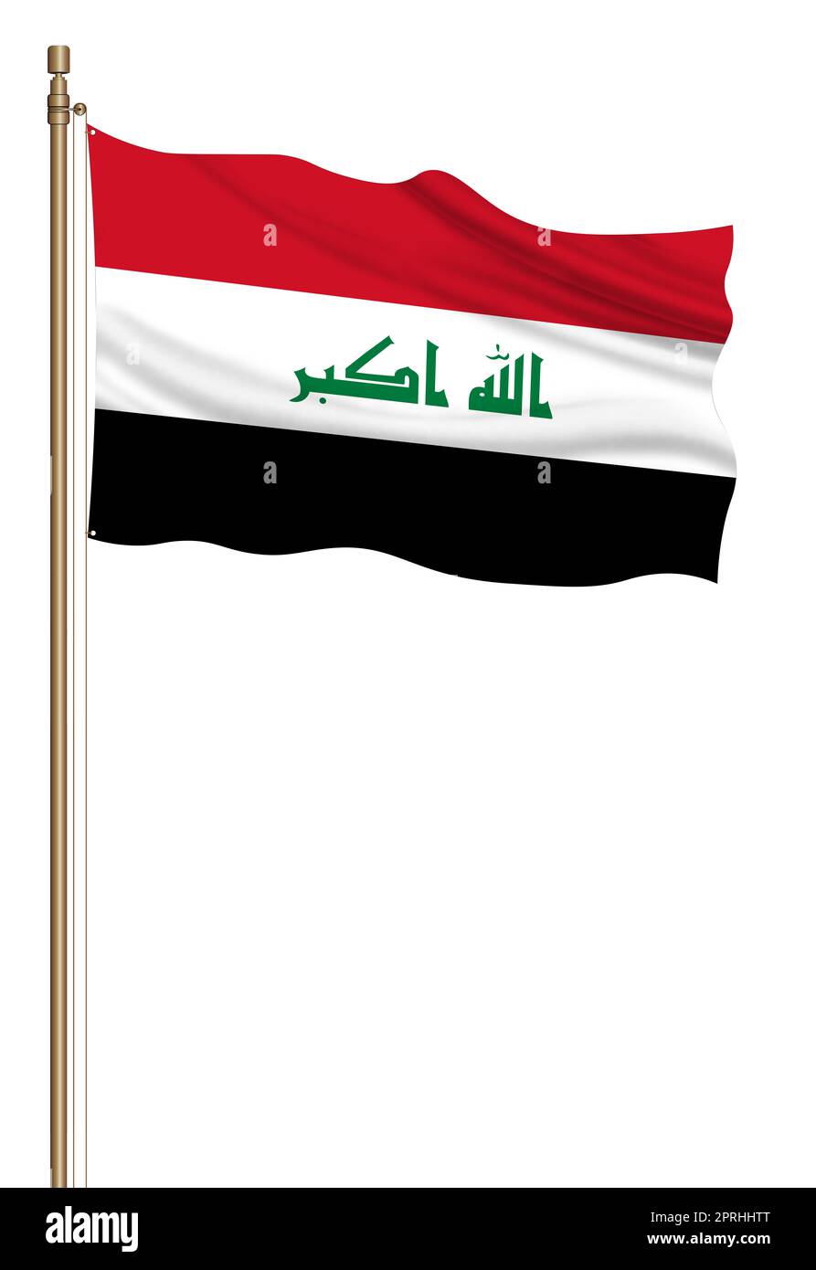 Iraq Flag On Old Vintage Paper In Isolated White Background, Can Be Use For  Background Design And Vintage Related Concept. Stock Photo, Picture and  Royalty Free Image. Image 12649106.