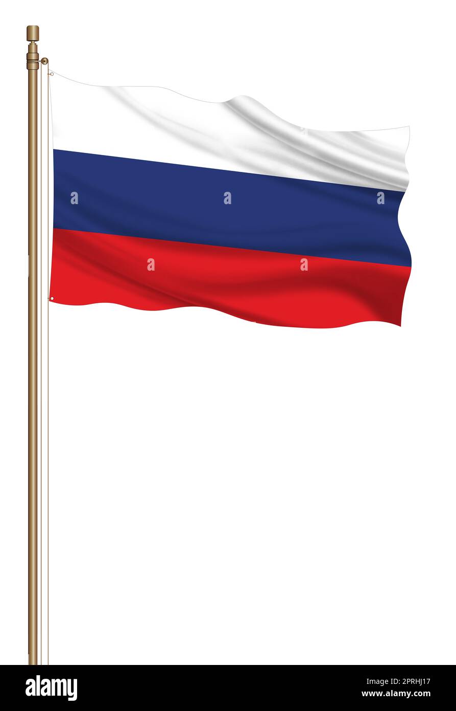 3D Flag of Russia on a pillar Stock Photo - Alamy