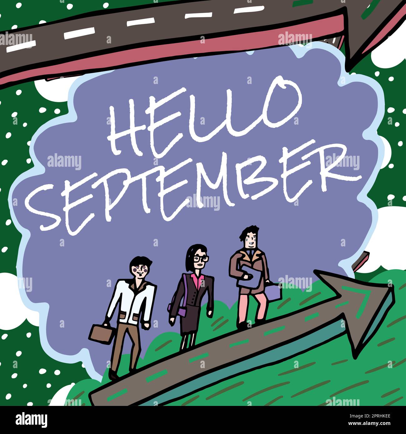 Conceptual display Hello SeptemberEagerly wanting a warm welcome to the month of September. Business overview Eagerly wanting a warm welcome to the month of September Stock Photo