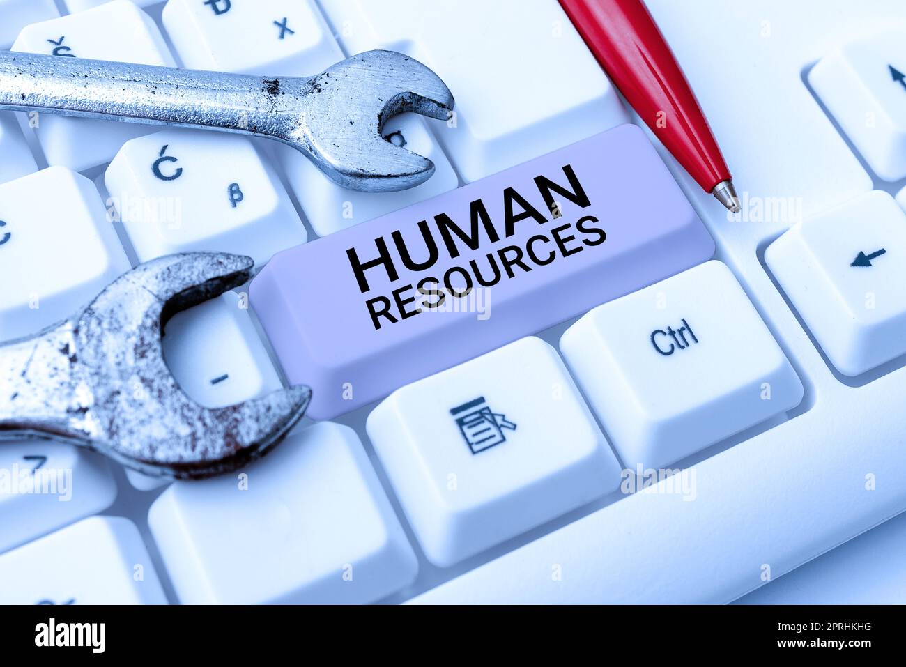 Text sign showing Human ResourcesThe people who make up the workforce of an organization. Word for The showing who make up the workforce of an organization Stock Photo