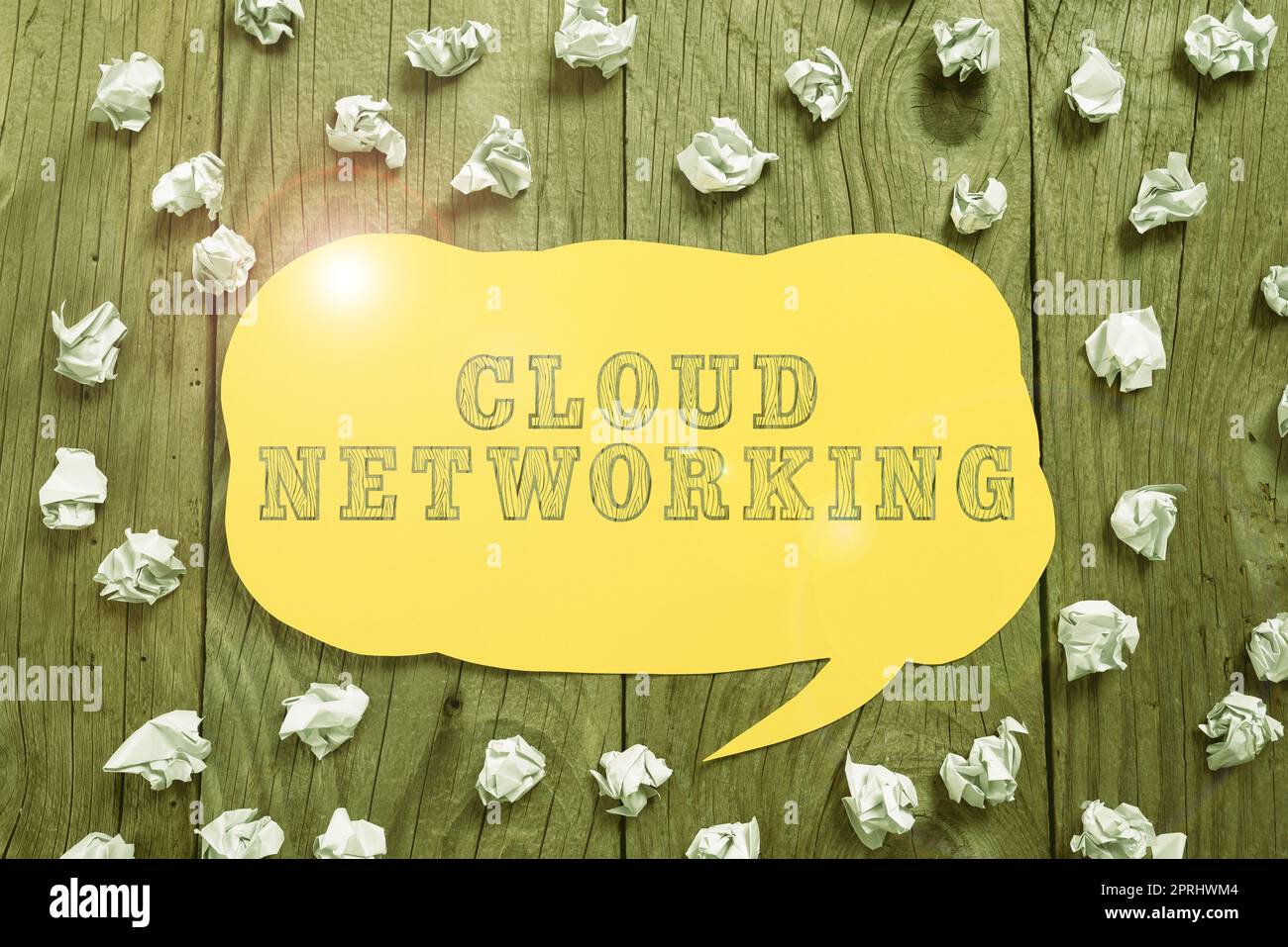 Handwriting text Cloud Networkingis term describing access of ...