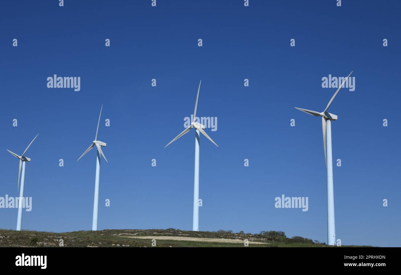Wind turbines in Cuenca province, Spain, May, 2022 Stock Photo Alamy