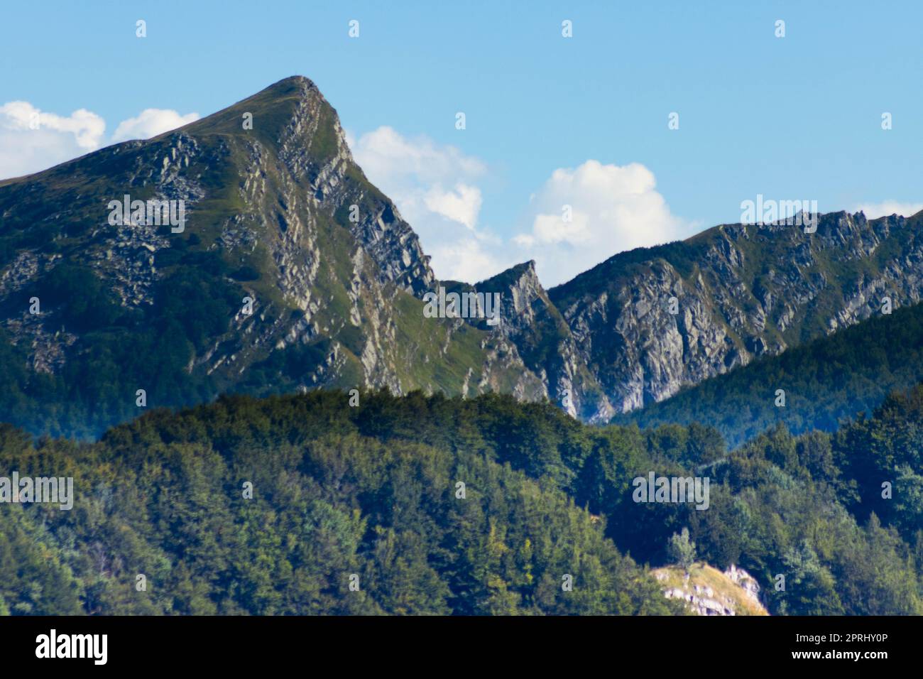 Mountain road landscape Toscano Emiliano Park in Parma province, Italy Stock Photo