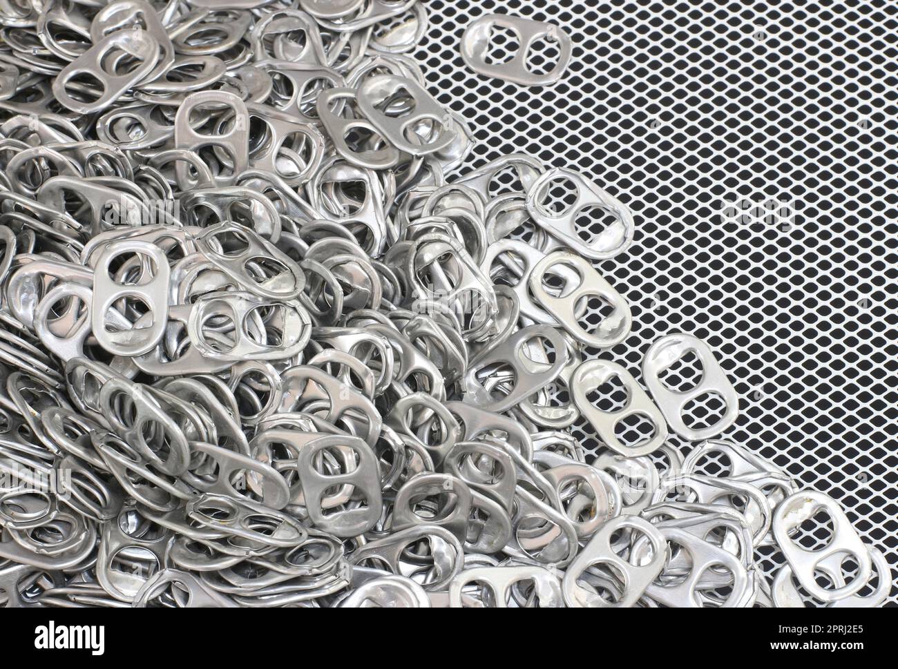 Aluminum can open loop texture background Stock Photo