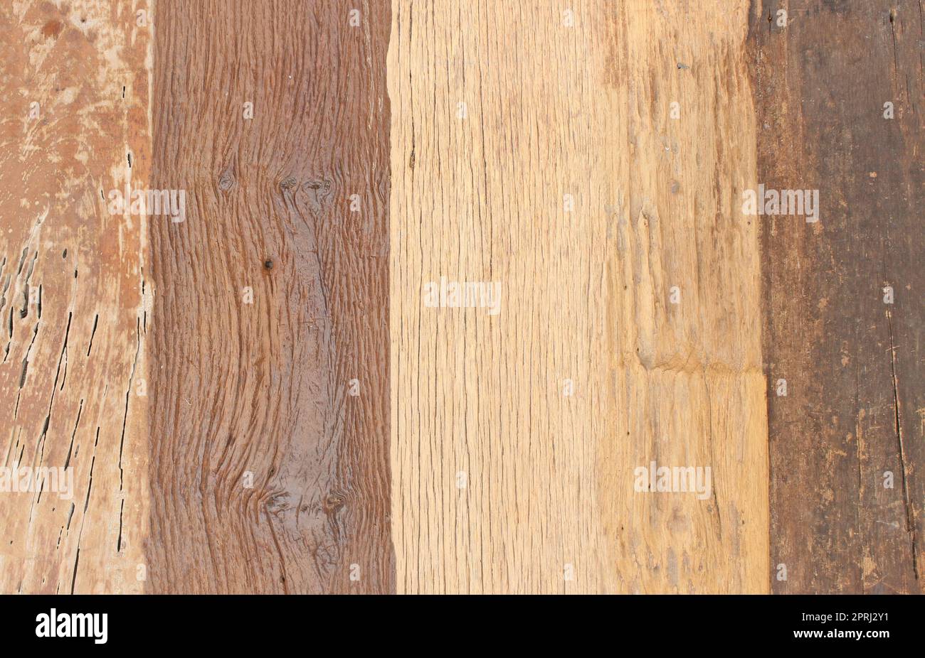 top view old wood plank texture background Stock Photo