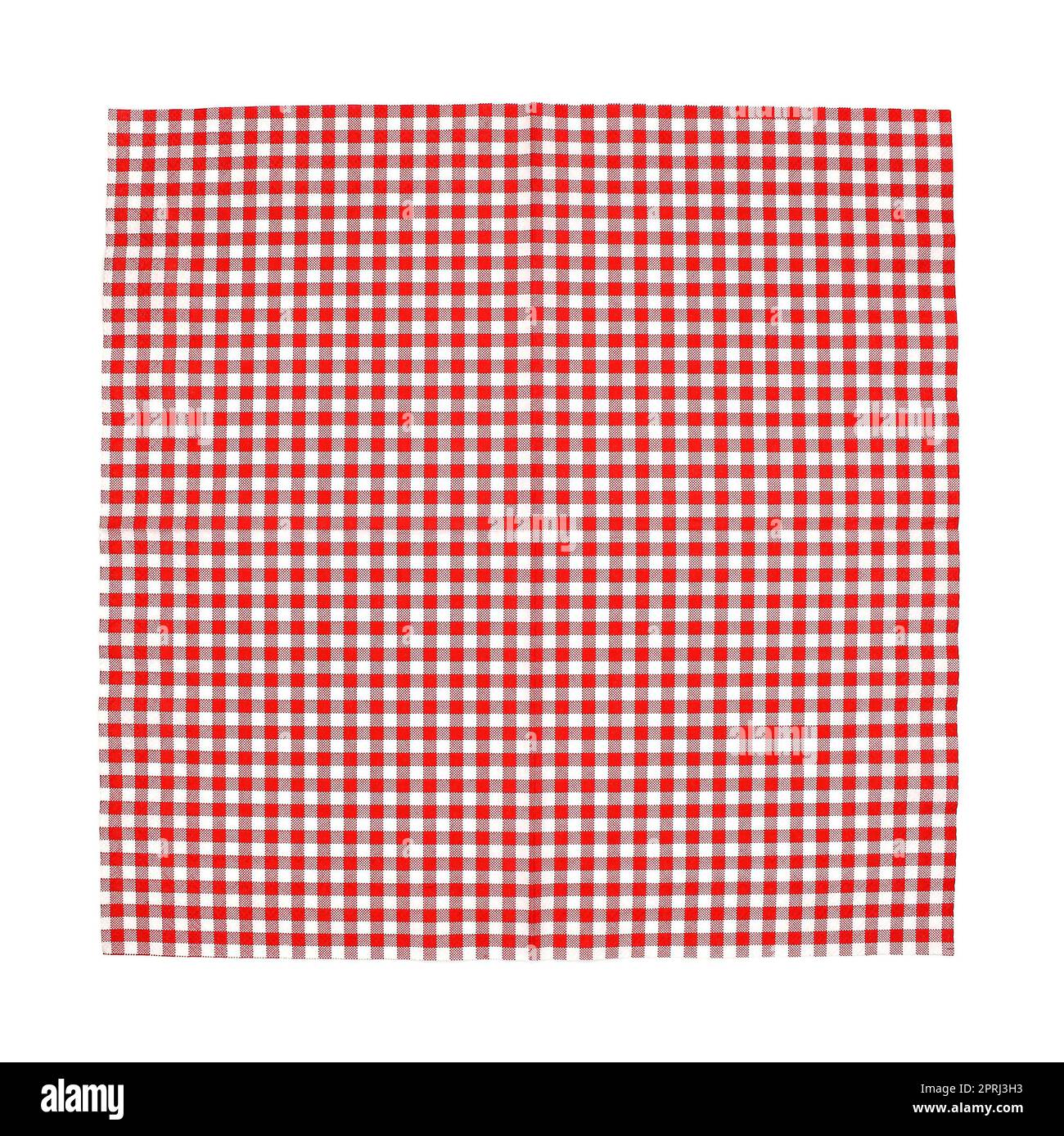 Top view checkered tablecloth pattern Stock Photo