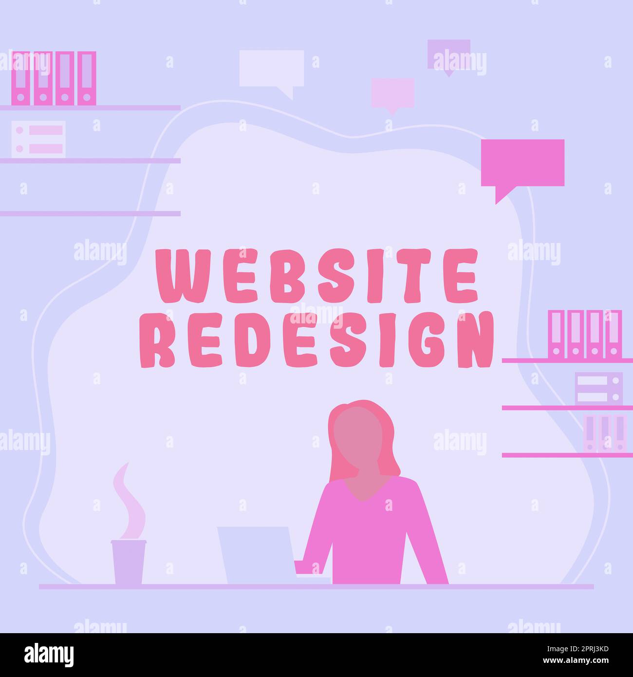 Sign displaying site Redesign, Concept meaning someone who visits