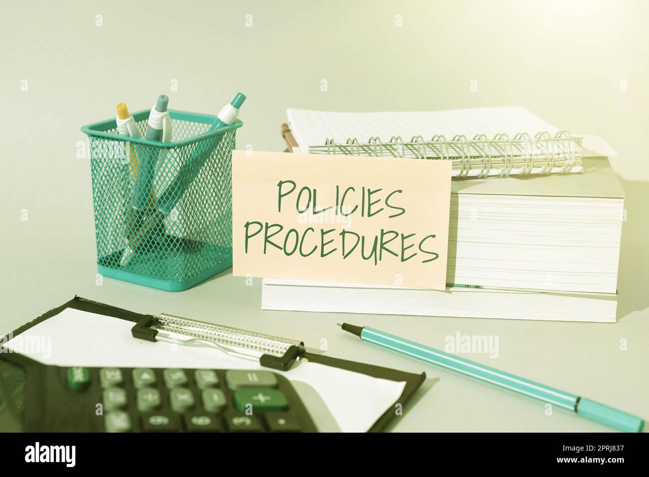 Conceptual display Policies Procedures. Business concept Influence Major Decisions and Actions Rules Guidelines Stock Photo