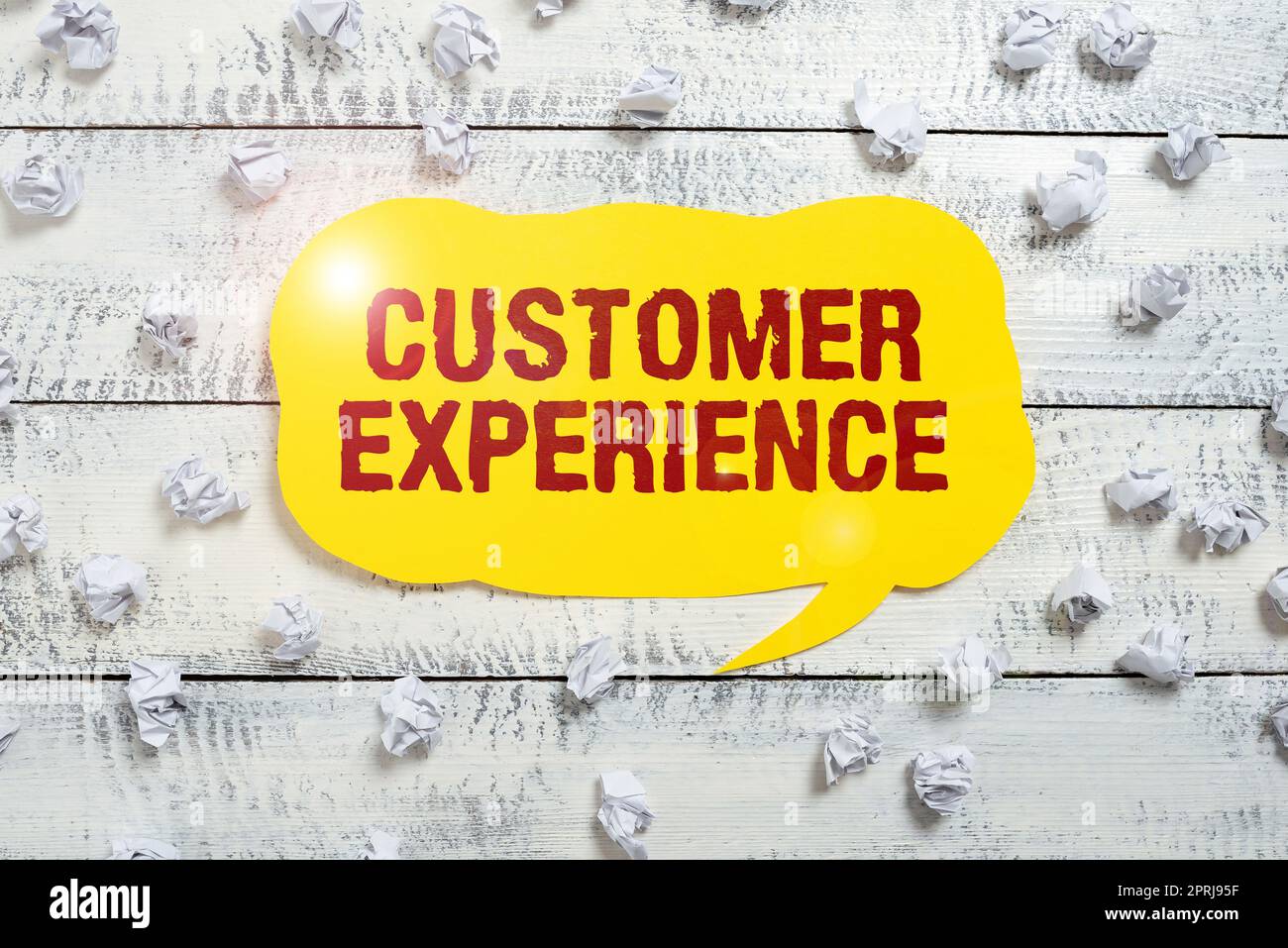 Text caption presenting Customer ExperienceInteraction between ...