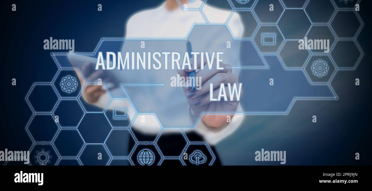 Sign displaying Administrative LawBody of Rules regulations Orders