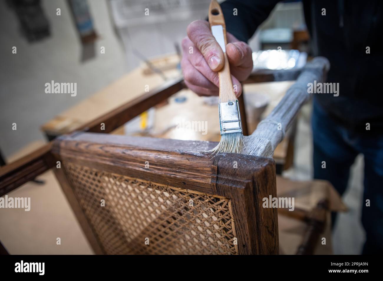 How to restore an old chair Stock Photo Alamy