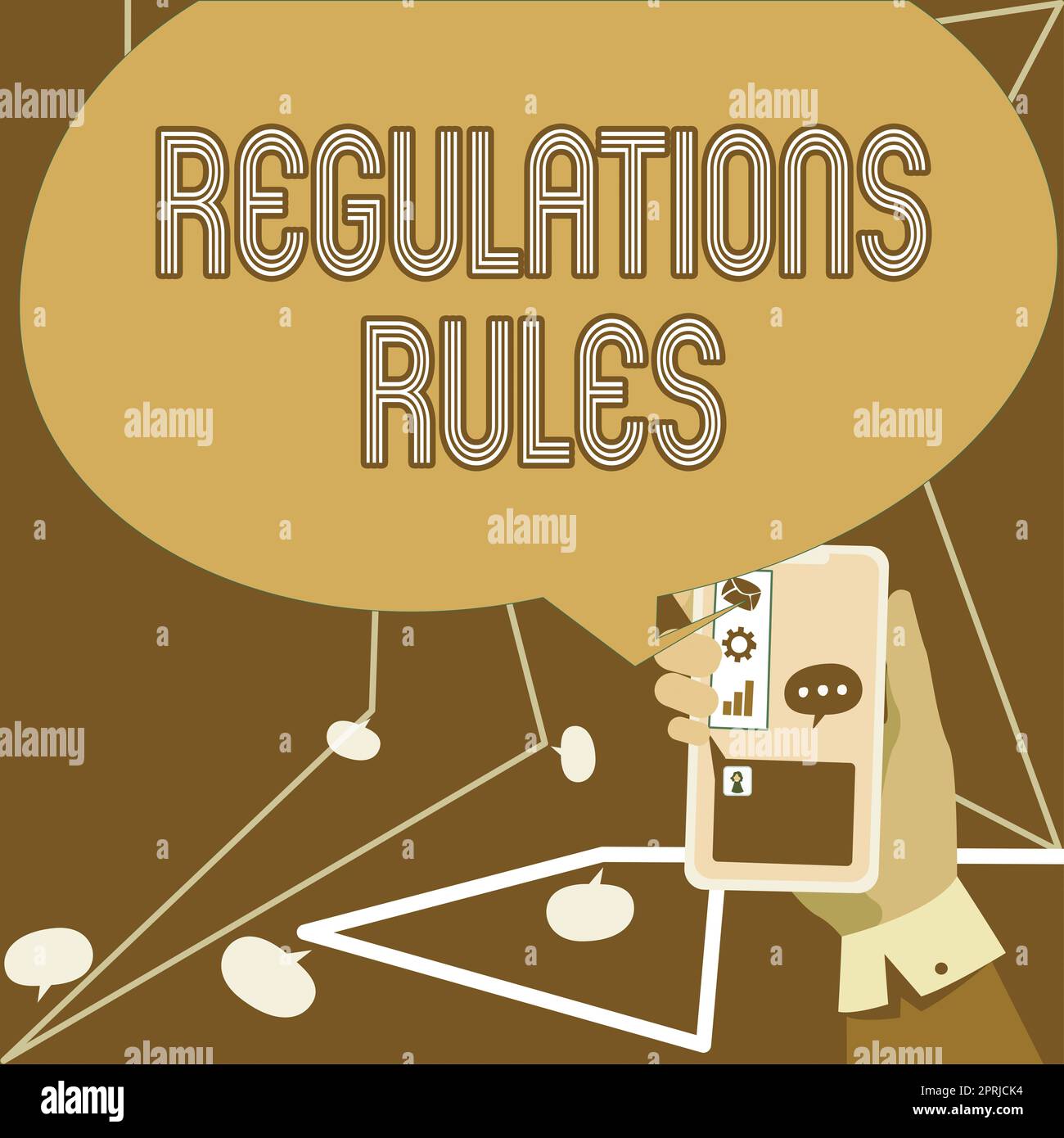 Hand writing sign Regulations RulesStandard Statement Procedure govern ...